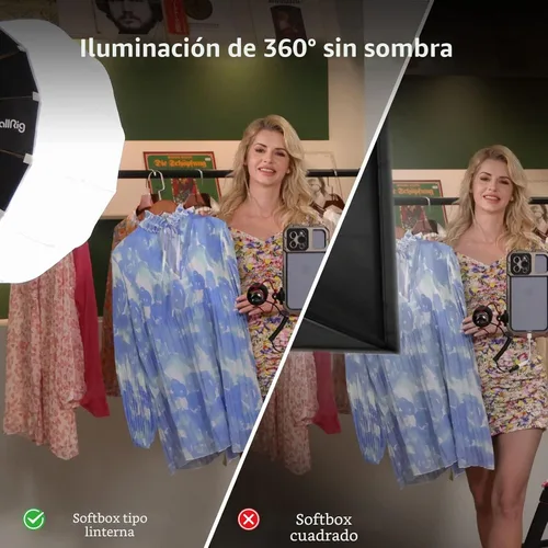 Vista 2 de SMALLRIG Softbox de Farol Modificador de Luz Suave, Difusor Softbox de 26 pulgadas/65 cm Compatible con Luz de Video SMALLRIG 120B/120D/220B/220D