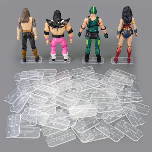 Vista 11 de SIXPOINTS 36 piezas de base redonda de plástico negro para figuras, soportes de soporte de 6 pulgadas compatibles con figuras de juguete 1/12 Marvel