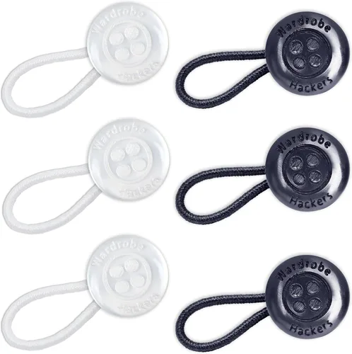 Vista 10 de Wardrobe Hackers Collar Extenders for Mens Shirts (Soft Elastic) Tight Neck Collar Relief - Expander Buttons for Dress Shirts