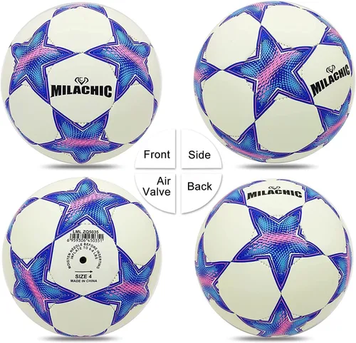 Vista 4 de Balón de Fútbol Personalizado que Brilla en la Oscuridad, Regalo de Balón de Fútbol Luminoso Personalizado con Nombre o Texto o Logotipo