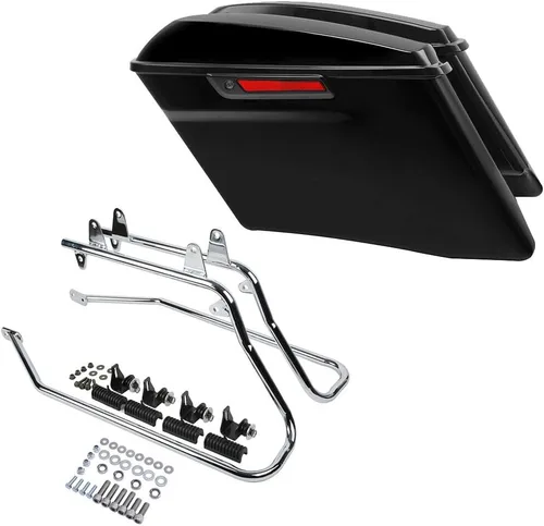 Vista 20 de Kit de soporte de conversión para alforjas extendidas de 4" TCMT, compatible con Harley Heritage Softail Fatboy FLSTF Breakout 1984-2017, negro