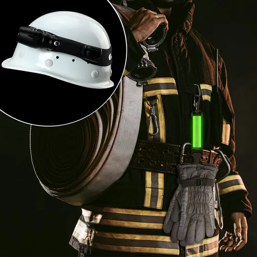 Vista 6 de 4 herramientas de bombero, incluye 2 bandas para casco de bombero, 2 correas para guantes, banda para casco de bombero, correa de seguridad
