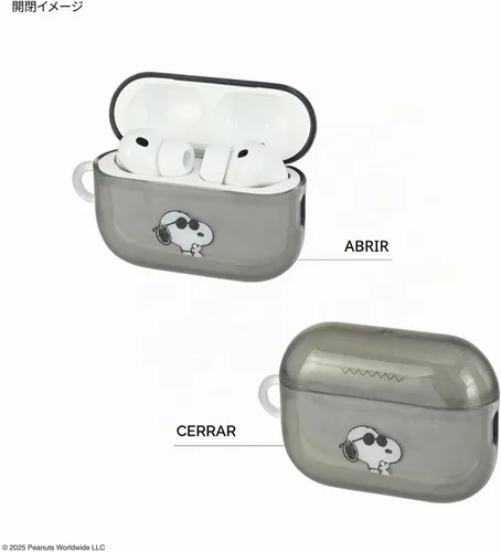 Vista 3 de Gourmandies Peanuts Snoopy AirPods Pro 3 - Funda suave compatible con Joe Cool SNGG-205B