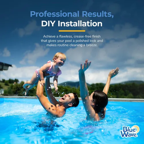 Vista 5 de Blue Wave 48-pulgadas moldura autoadhesiva para piscina sobre piso – Tiras de espuma HDPE duraderas para proteger revestimientos de vinilo
