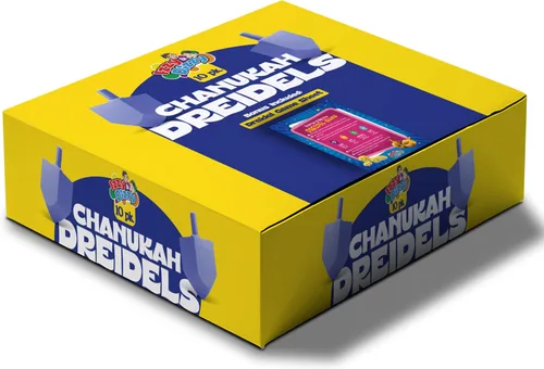 Vista 5 de Hanukkah Dreidels - Dreidel de plástico multicolor - 10 unidades medianas
