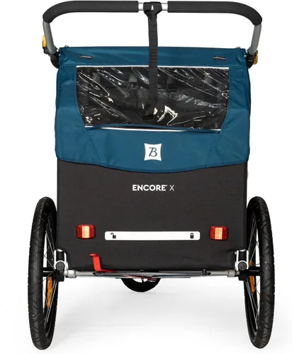 Vista 2 de Burley Encore X, remolque y cochecito para bicicleta para niños de 2 asientos