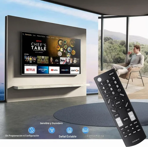 Vista 2 de Reemplazo universal de control remoto apto para todos los televisores Insignia LED-LCD HDTV