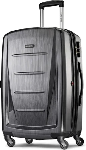 Vista 56 de Samsonite Winfield 2 Equipaje rígido con ruedas giratorias, Carbón vegetal, Grande de 28 pulgadas, a cuadros