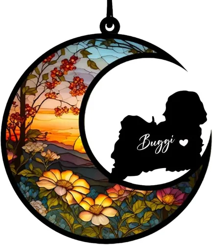 Vista 58 de Atrapasoles conmemorativos personalizados para perros Akita, nombre de perro personalizado, adorno de pérdida de perro, regalo para amantes