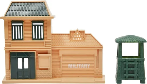 Vista 9 de BLUE PANDA Juego de 300 figuras de acción del ejército con bolsa con cremallera, soldados de plástico rojo, plateado, bronceado y verde con tanques