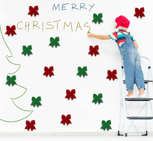 Vista 5 de 2 rollos de cintas de terciopelo rojo y verde de Navidad de 2.5 pulgadas x 5 yardas para manualidades, cinta de borde con alambre de Navidad