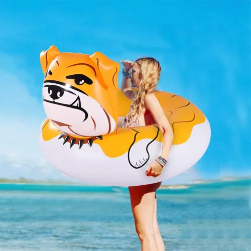 Vista 6 de Flotador Bulldog, tubo inflable gigante de 53 pulgadas para fiesta, diversión de verano, juguetes de piscina para adultos y niños
