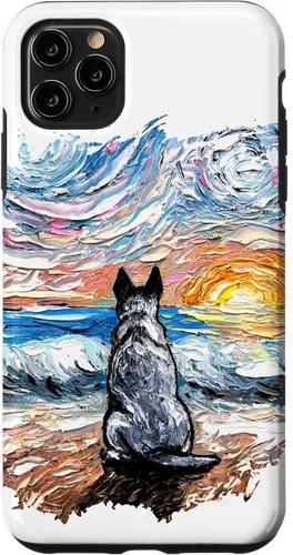 Vista 13 de Blue Heeler Starry Night Artwork Cattle Dog Lover Gift Case for iPhone 17