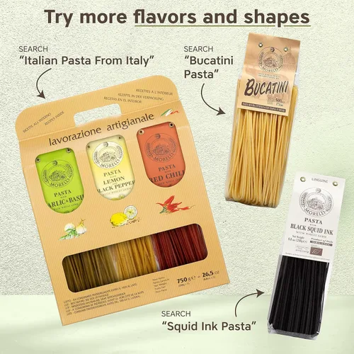 Vista 8 de Morelli Bucatini - Pasta italiana orgánica de primera calidad de Italia - Marca de pasta gourmet artesanal y familiar - Pasta de sémola de trigo