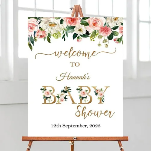 Vista 15 de Letrero de bienvenida de Woodland Baby Shower con diseño de animales del bosque Bebé #1