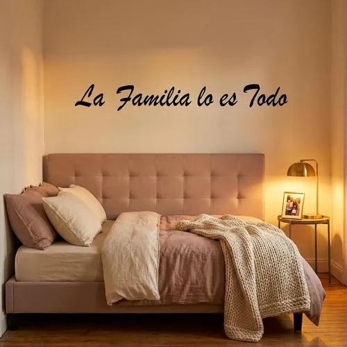 Vista 5 de Blinggo Adhesivo de pared español con texto en inglés «Family is Everything»
