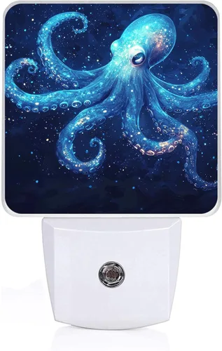 Vista 8 de Luz nocturna de conchas de playa, luces nocturnas enchufables a la pared, lámpara LED para escalera/pasillo/dormitorio, 0.5 W, luz nocturna