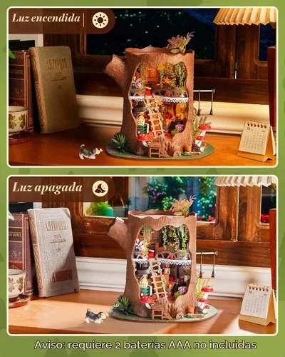 Vista 5 de Rolife Tree House DIY Kit de casa de muñecas en miniatura regalo para adultos