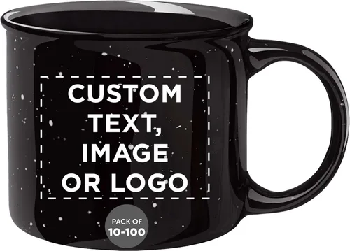 Vista 16 de DISCOUNT PROMOS Tazas de Café de Cerámica Personalizadas para Fogata de 13 oz. Juego de 100, Paquete Personalizado a Granel - Perfecto para Té