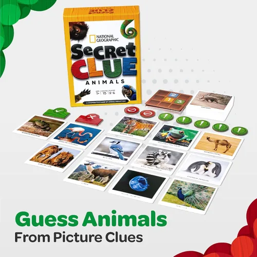 Vista 7 de National Geographic: Secret Clue Animals - Juego de cartas para niños de 7 años en adelante, juegos de mesa divertidos y cooperativos para niñas