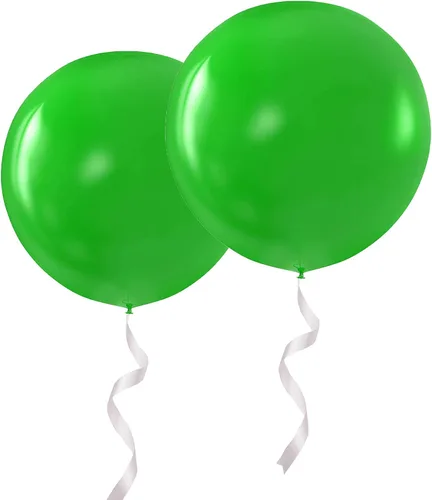 Vista 14 de Globos redondos gigantes de 24 pulgadas, paquete de 10 globos de látex negro para sesiones de fotos, bodas, baby shower, decoraciones de fiesta