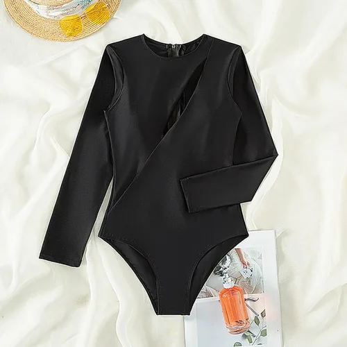 Vista 5 de Traje de baño posparto de cintura alta para mujer, traje de baño de dos piezas con cuello de control de talla grande