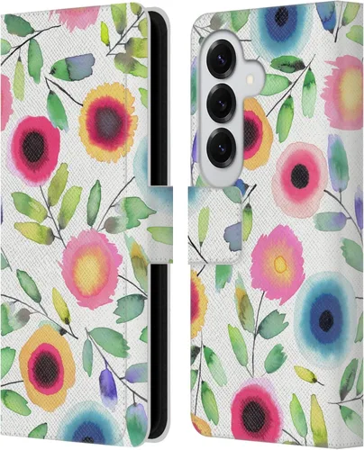Vista 320 de Head Case Designs Officially Licensed Ninola Ditsy Flowers Yellow Nature Bold Leather Wallet Case Compatible with Samsung Galaxy A07 4G