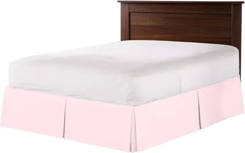 Vista 9 de Falda de cama plisada 100% algodón de 800 hilos, con volantes plisados de lujo, moderna calidad de hotel, fácil ajuste con caída a medida de 18