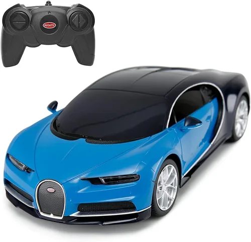 Vista 13 de RASTAR RC Bugatti Chiron Coche De Control Remoto, 1/14 Bugatti Chiron RC Car - Azul