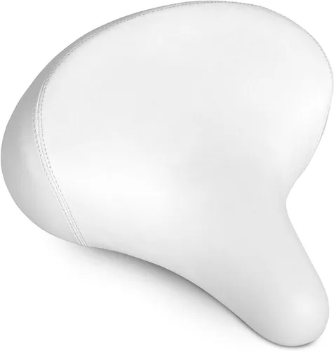 Vista 8 de Bikeroo Wide Cruiser Saddle - Comfort Seat Fits Indoor & Outdoor Bicycles - Steel Spring & Elastomer Suspension - Memory Foam
