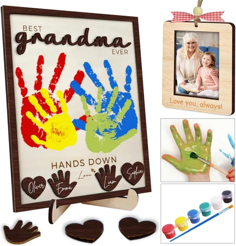 Vista 48 de Regalos personalizados de béisbol con texto en inglés «We Caught the Best Dad», regalos para el Día del Padre de parte del hijo, marco de madera
