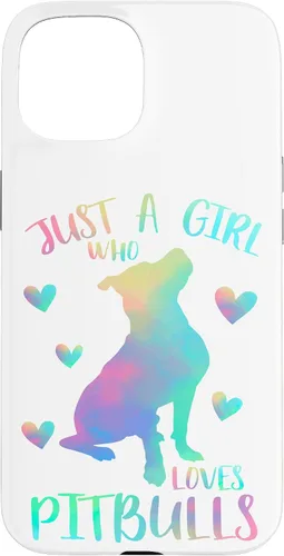Vista 6 de Just a Girl Who Loves Pitbulls Watercolor Cute Pitbull Case for iPhone 17
