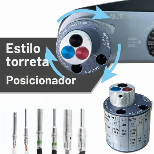 Vista 3 de JRready ST6306-1 Kit maestro de conectores Deutsch con herramienta de crimpado estilo torreta Deutsch JRD-HDT-48, conectores DT DTM DTP DTHD