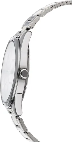 Vista 3 de Casio #MTP-V005D-7A Reloj analógico estándar de acero inoxidable con esfera plateada para hombre, plateado, Reloj analógico, movimiento de cuarzo