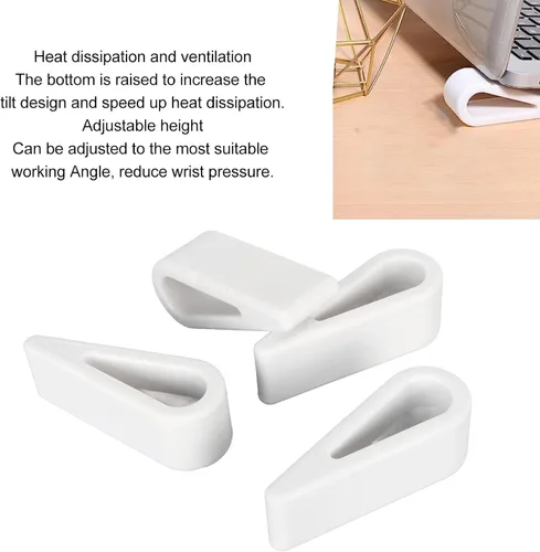 Vista 2 de Soporte para portátil de 4 piezas, soporte portátil ajustable para laptop elevador de disipador de calor