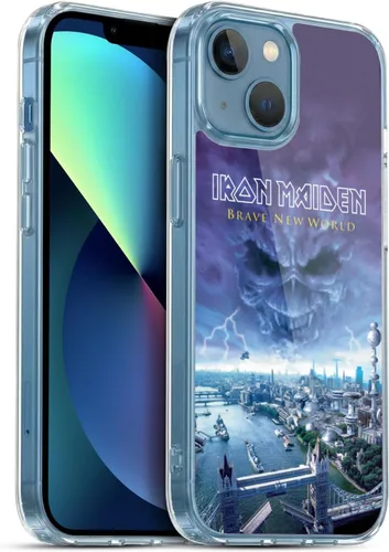 Vista 177 de Head Case Designs Funda de gel suave con licencia oficial de Iron Maiden Brave New World, compatible con Apple iPhone 7 Plus/iPhone 8 Plus Nuevo