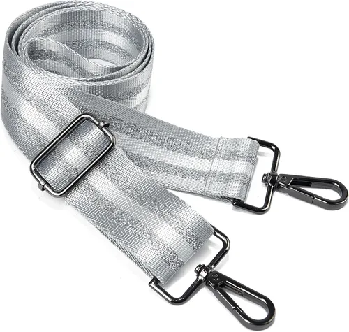 Vista 10 de LVYOUME Correa para bolso, accesorios plateados, correas anchas para bolsa, correa de hombro ajustable para bolsos