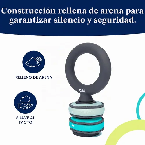 Vista 2 de Cubii Juego de pesas rusas ajustables para construir – incluye dos anillos suaves intercambiables extraíbles Cubii