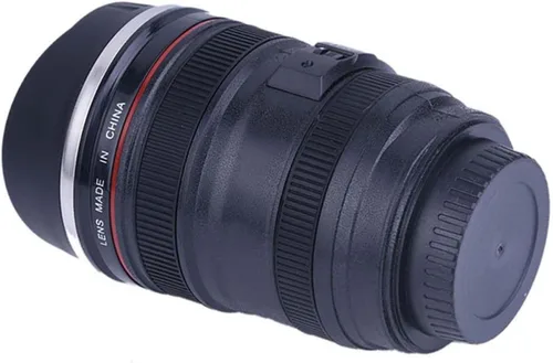 Vista 9 de Fdit Taza de café con lente de cámara, SLR con forma de lente de viaje, frasco de viaje de acero inoxidable, taza de aislamiento a prueba de fugas