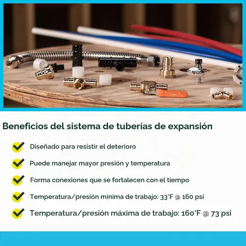 Vista 4 de SharkBite Adaptador de expansión Poly MNPT de 1/2 x 1/2 pulgada para tubería PEX-A, paquete de 5, accesorios de plomería de plástico, adaptador