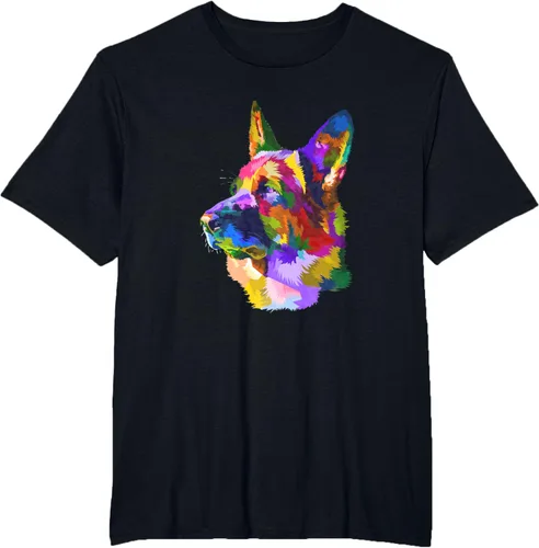 Vista 44 de Camiseta para dueño de perro de pastor alemán, Negro