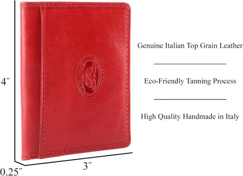 Vista 2 de Tony Perotti Billetera de cuero italiano para hombre con tarjetero de crédito