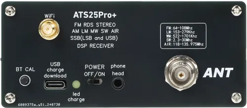 Vista 9 de ATS25pro+ Radio Portátil AIR AM FM, Radio Bluetooth WiFi Banda AIR, Receptor de Banda de Aviación FM SW SSB MW LW AIR SDR, Radio de Onda Corta