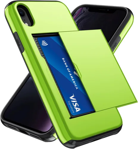 Vista 85 de Qinmay Funda compatible con iPhone 7 Plus/8 Plus con tarjetero, doble capa a prueba de golpes, funda protectora resistente con ranura oculta Negro