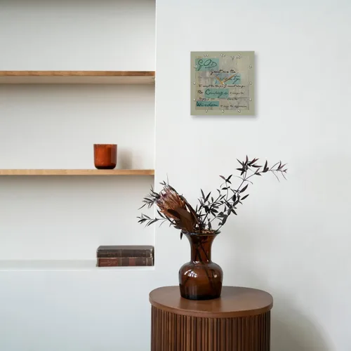 Vista 8 de 3dRose dpp_50568_1 Serenity Prayer - Reloj de pared espiritual inspirador, 10 x 10 pulgadas
