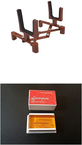 Vista 2 de Like-It Soporte para instrumentos musicales con soporte de arco para violín, portátil, ajustable y plegable