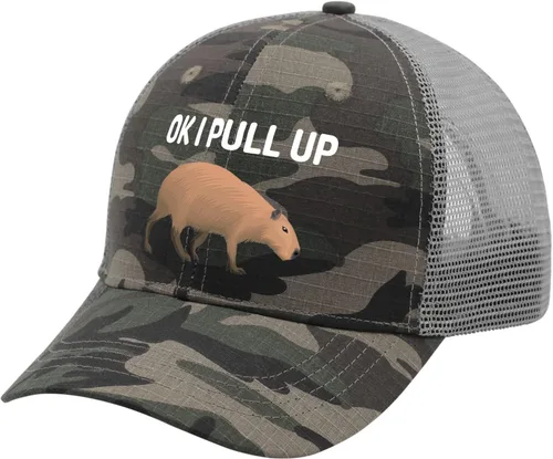 Vista 2 de Hat Ok I Pull Up Dad Hat for Men Vintage Denim Hats Adjustable