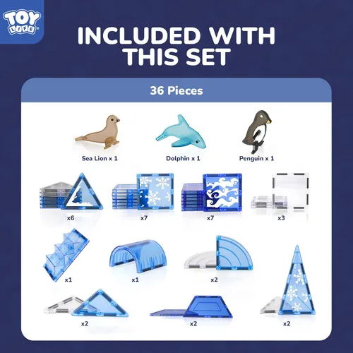 Vista 7 de TOY Life Azulejos Magnéticos para Niños de 4-8 Años, Juguetes Magnéticos para Niños Pequeños de 3+, Juguete de Construcción con Azulejos Magnéticos