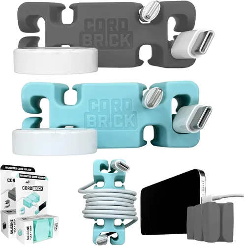 Vista 20 de CordBrick Rellenos para Calcetines para Adultos Gestión de Cables Soporte de Cable con Peso Envoltorio de Cable Soporte para Teléfono - Organizador