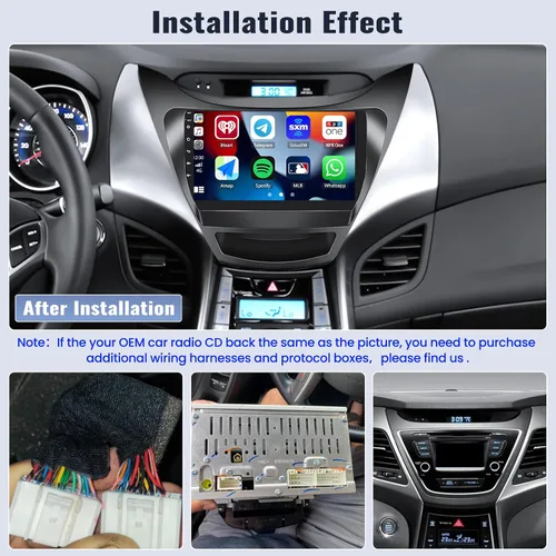 Vista 2 de SIXWIN 1G+32G Radio de Estéreo de Coche Android para Hyundai Elantra 2011 2012 2013 con Apple Carplay Inalámbrico Android Auto Bluetooth pantalla